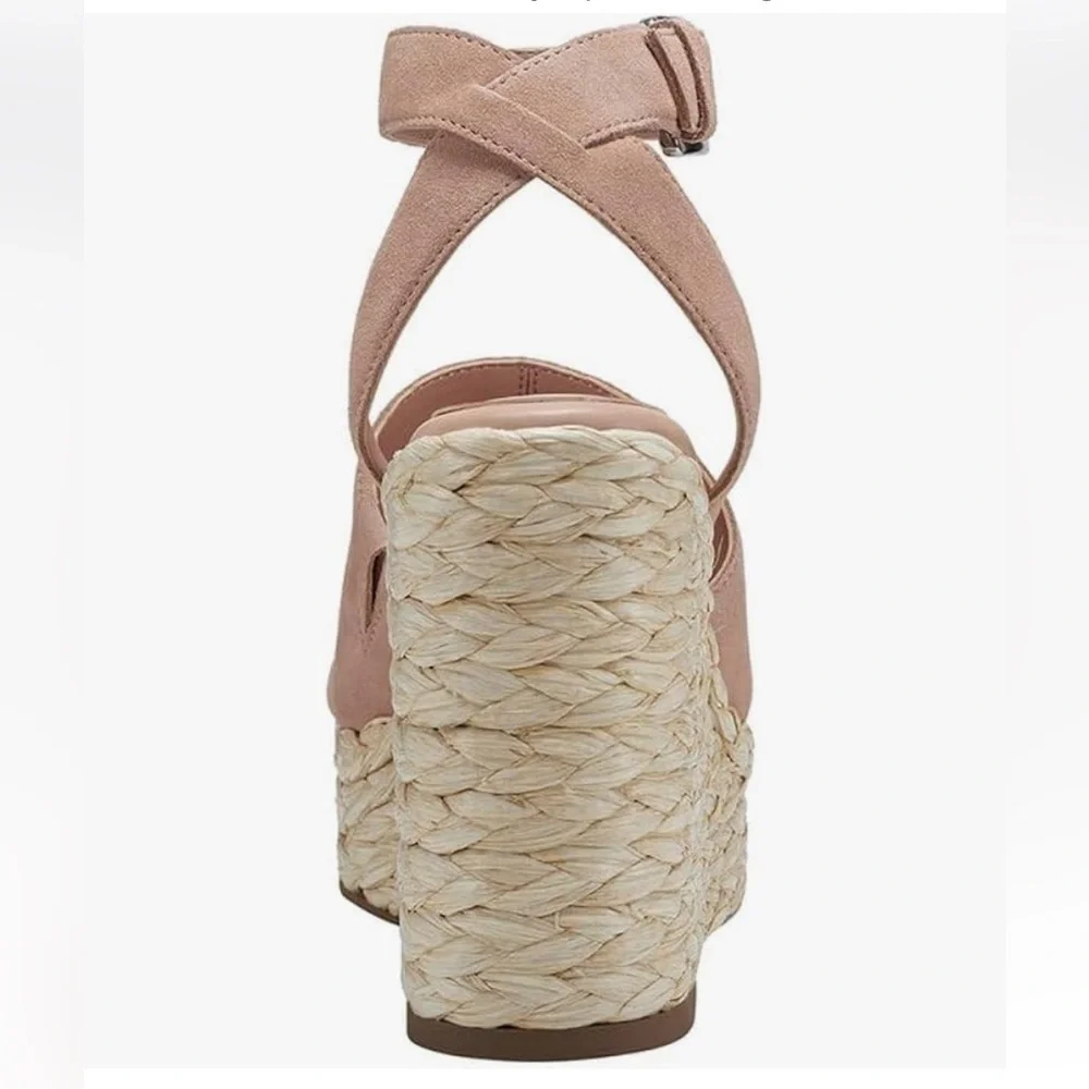 Marc Fisher Nelly Suede Espadrille Wedge Sandal NEW Size 9.5